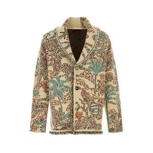 Alanui Men Embroidered Wool Blend Sketched By The Sea Cardigan